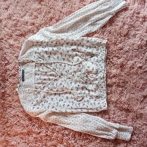 🌿Abercrombie & Fitch floral peasant top XS